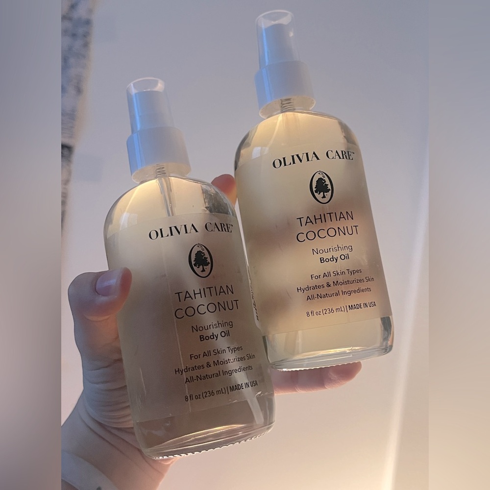 2X Olivia Care Tahitian Coconut Nourishing Body Oil 8 fl oz New